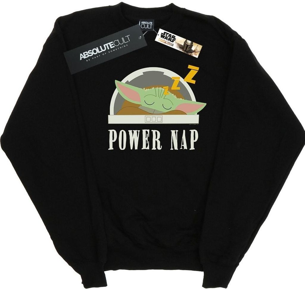 Star Wars - "The Mandalorian Power Nap Child" Sweatshirt für Damen BI38998 (L) (Schwarz)