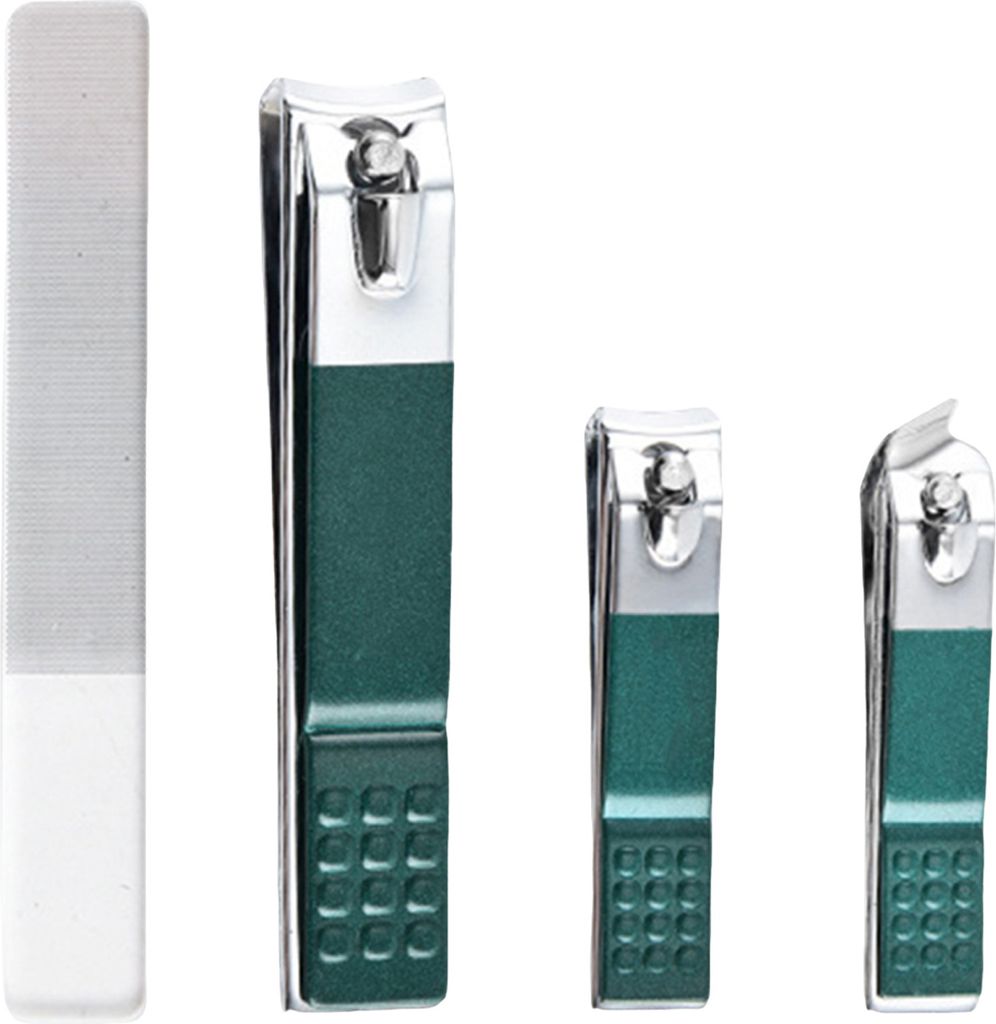 4-teiliges Nagelknipser-Set aus Edelstahl mit Aufbewahrungsbox im Anti-Spritz-Design, einfach zu verwendendes Maniküre-Pediküre-Set für die Fuß...