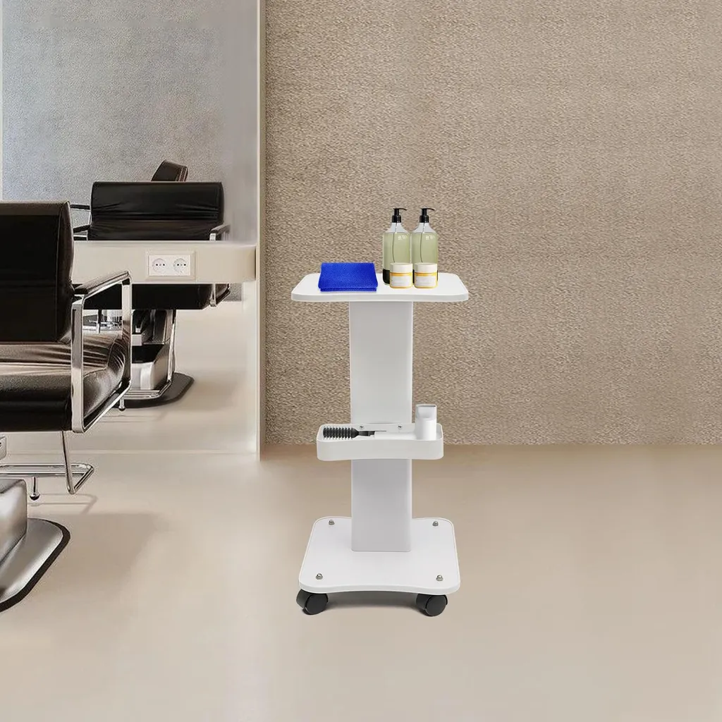 Desserte mobile de rangement pour matériel de soins - Support Blanc - 3