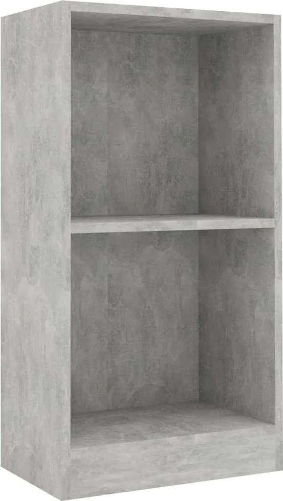 Étagère de Rangement Gris Béton 40 cm de Largeur pour Livres et Déco
