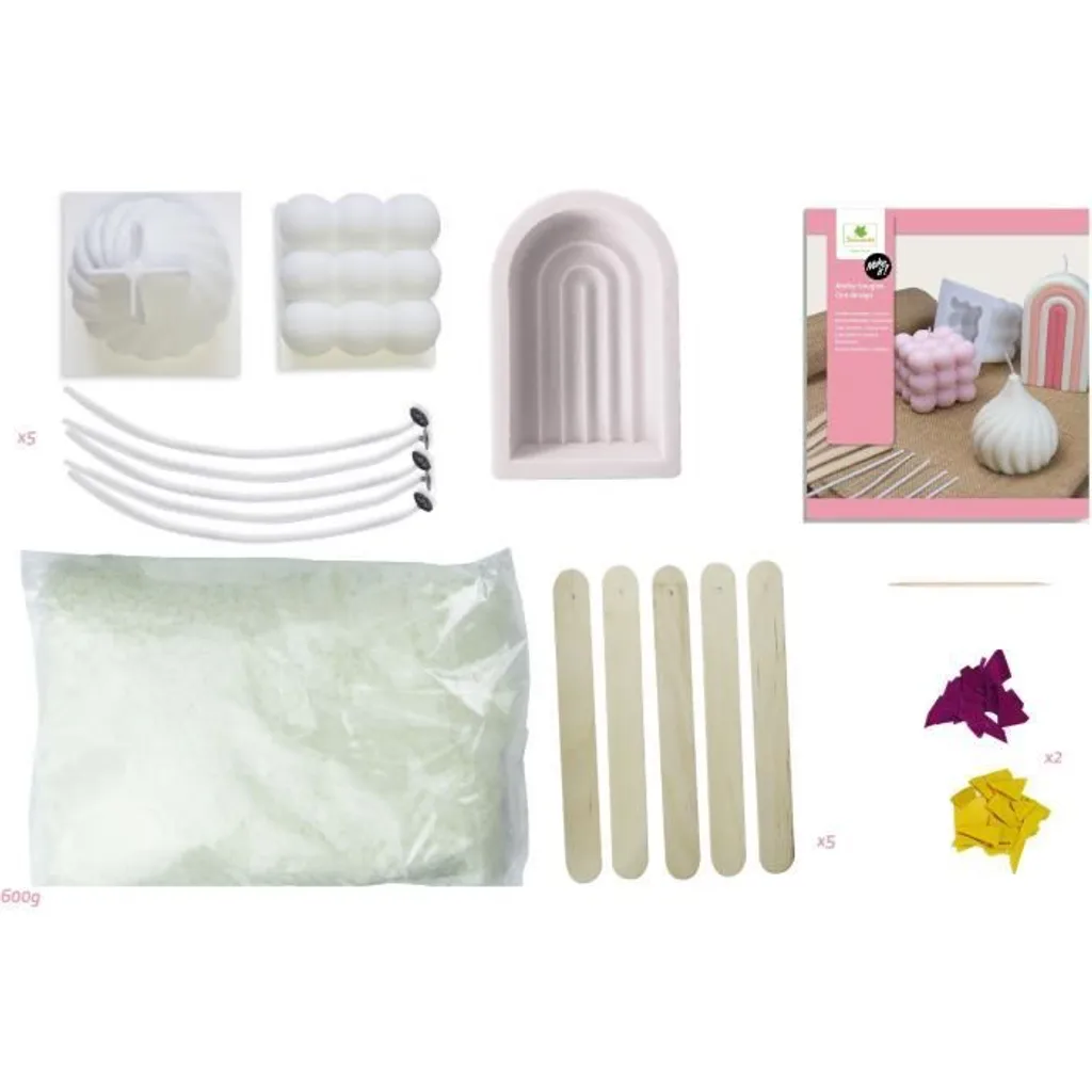 Atelier Sycomore de bougies XL en cire de soja naturelle DIY 5 pièces