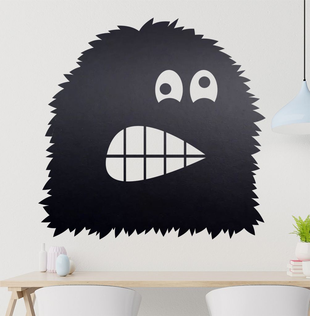 KIWISTAR Kleines gemeines Monster Wandtattoo in 6 Größen - Wandaufkleber Wall Sticker - Dekoration, Küche, Wohnzimmer, Schlafzimmer, Badezimmer