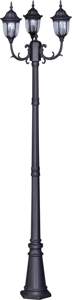 Éclairage Extérieur Puissant : Lampadaire 3 Lanternes Noir Kaja VASCO E27