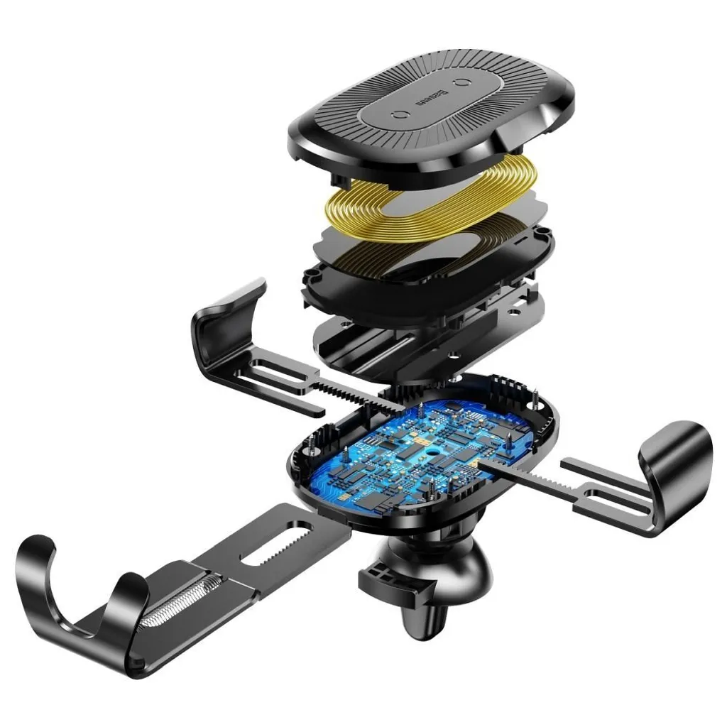 Support Téléphone Voiture Chargeur Induction Qi Baseus pour Aération - 19