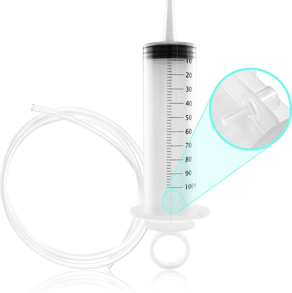 Großvolumen-Spritze 100ml-550ml mit 1m Schlauch – Öl, Produktbild 