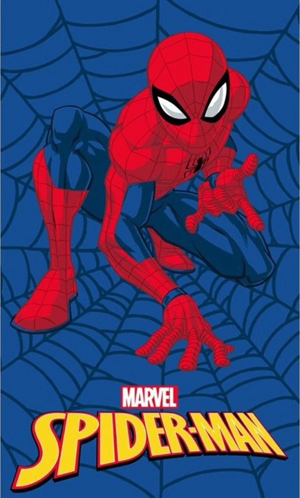 Dětský ručník 30x50 Spidermen modrý červený bavlněný Obrázek produktu 