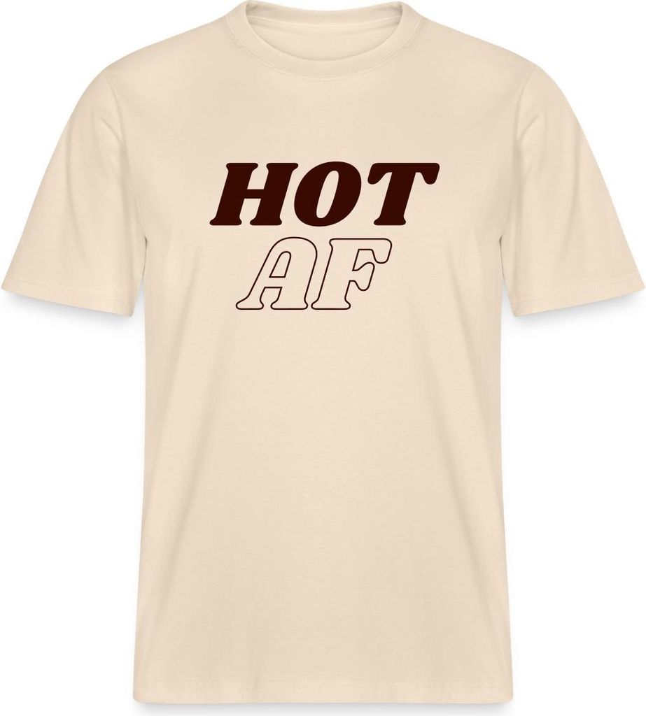 Spreadshirt Hot AF Y2K Feminismus Selflove Print Relaxed Fit Uni T-Shirt, L, Natur