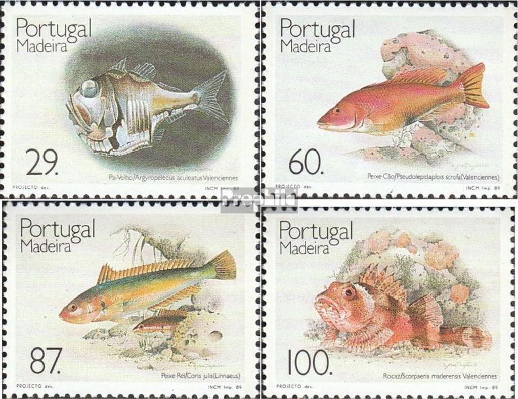 Briefmarken Portugal - Madeira 1989 Mi 129A-132A Produktbild 