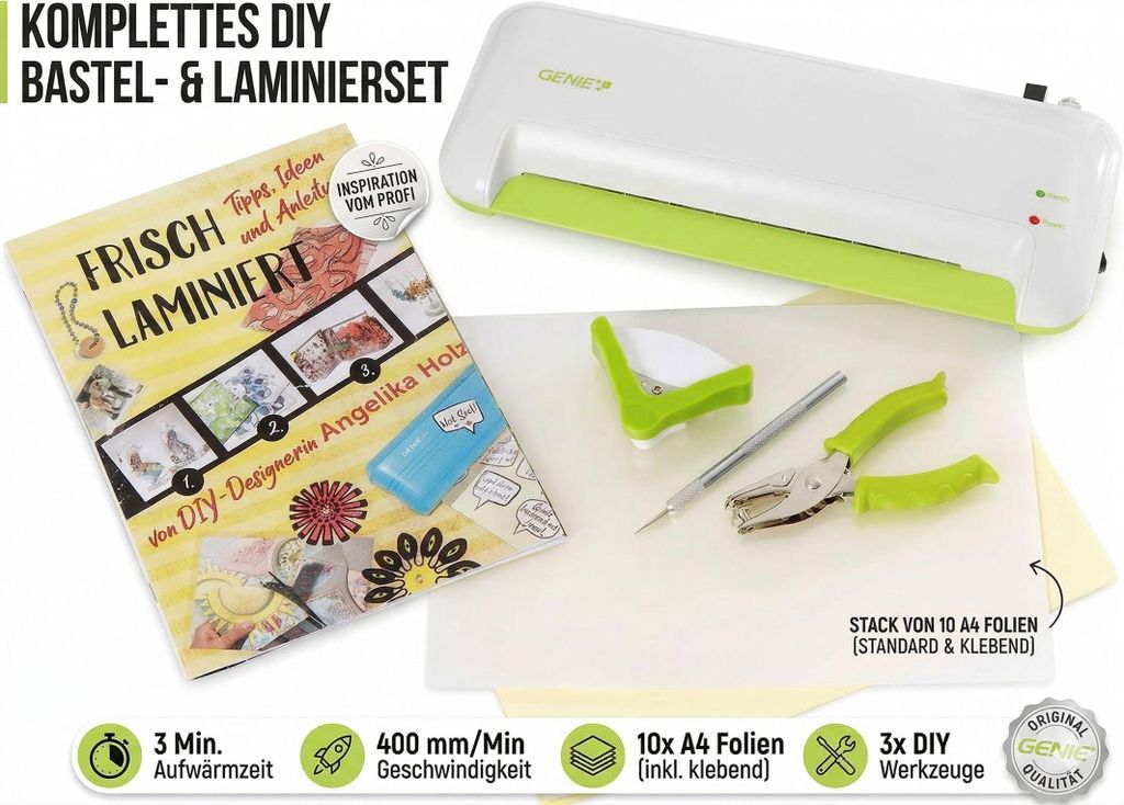 GENIE Laminier Kreativ Set Bastelset Laminiergerät Produktbild 