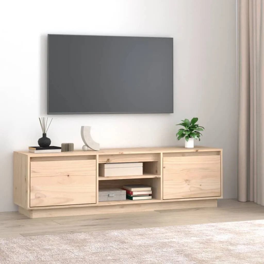 The Living Store Mobile TV 140x35x40 cm in legno di pino massiccio
