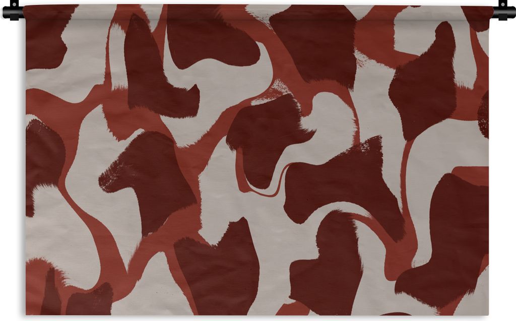 MuchoWow Wandteppich Wandbehang Abstrakt - Braun - Farben - Pastell 60x40 cm Tapisserie Dekoration Wandtuch - Wanddekorationen