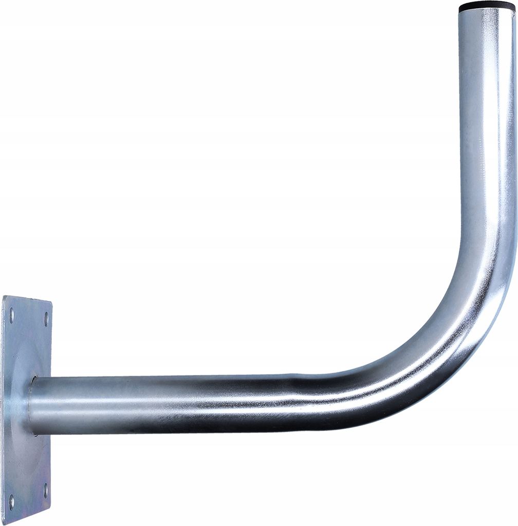 A metal bracket for mounting a satellite dish.