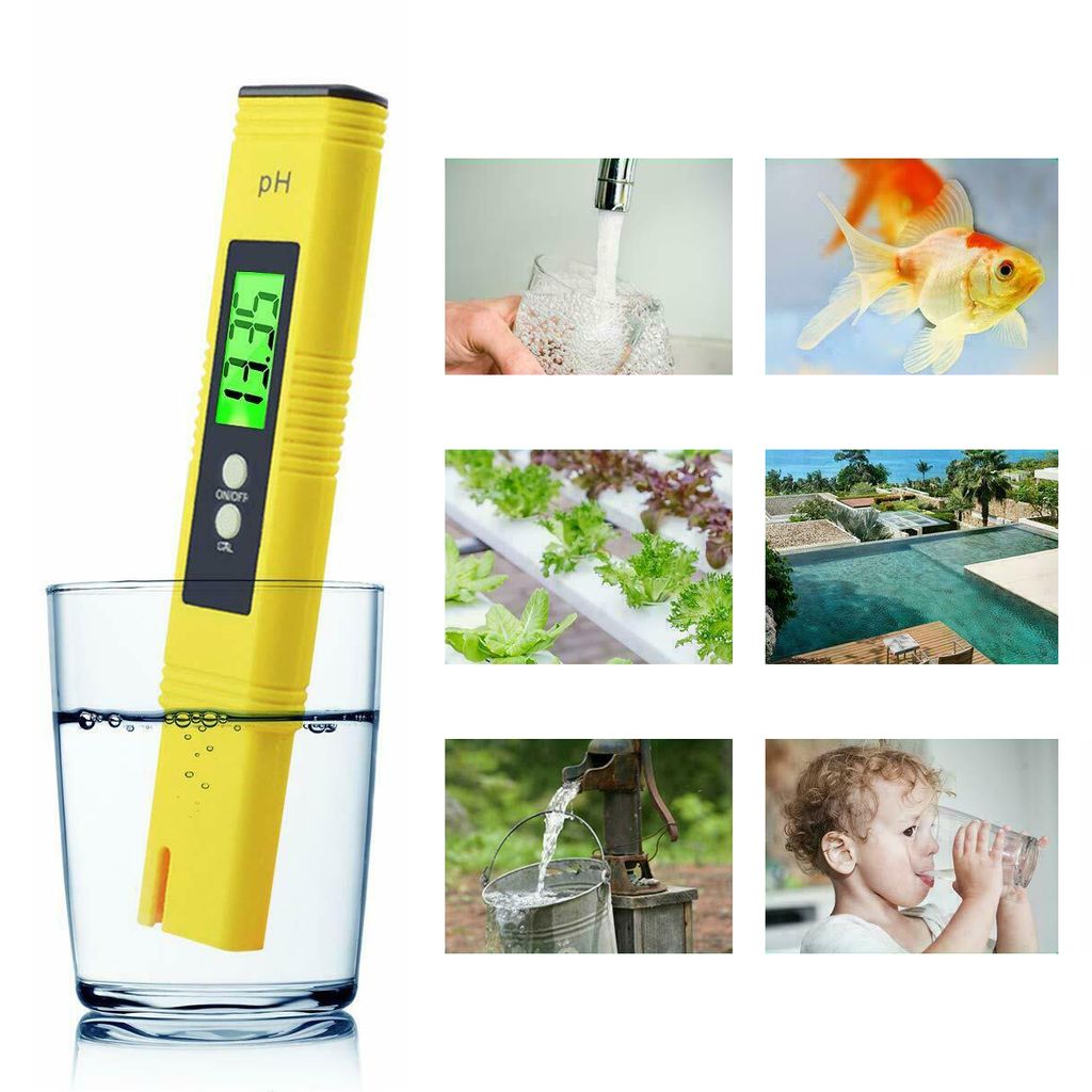 LCD Digital PH Wert Wasser Messgerät Messer Tester Meter Aquarium Pool Prüfer DE 