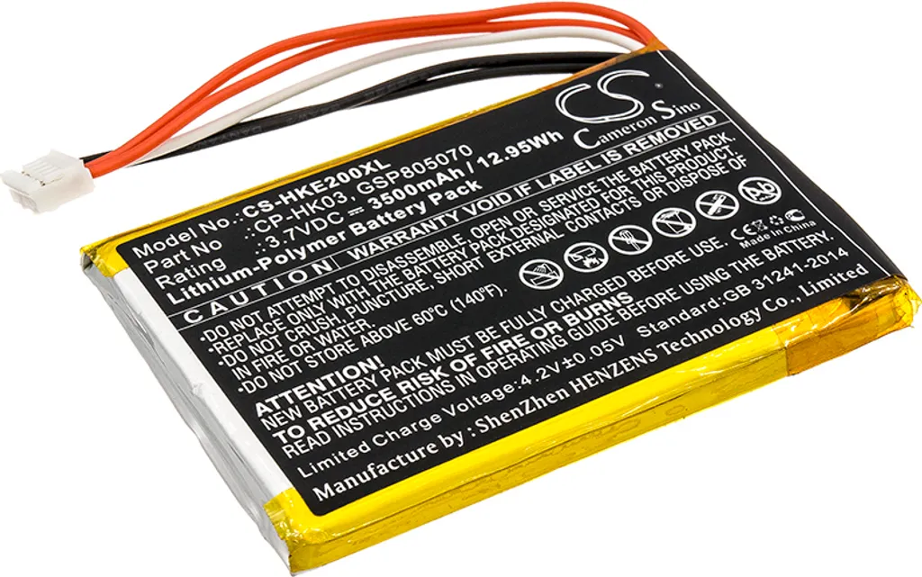 TECHTEK Batteria compatibile con [Harman/Kardon] Esquire 2 sostituisce CP-HK03, per GSP805070