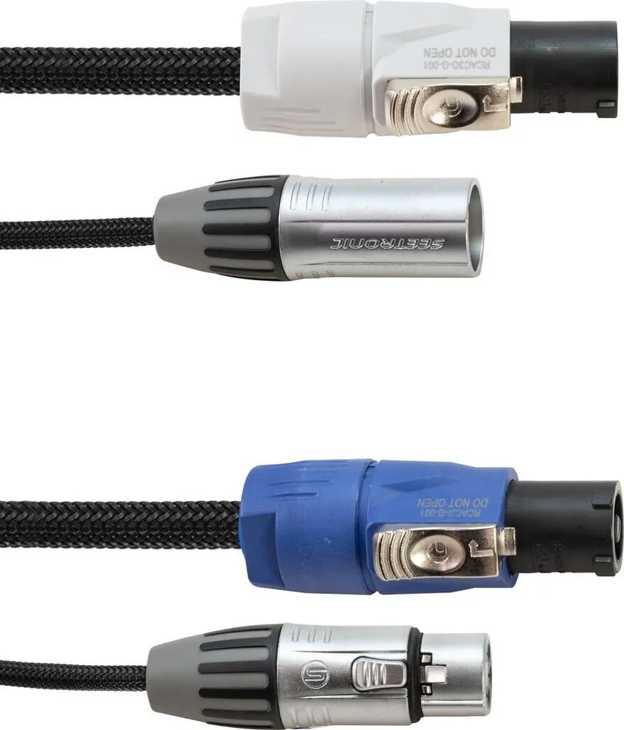 Cavo Ibrido Eurolite 3m: PowerCon + DMX XLR per Light Designer