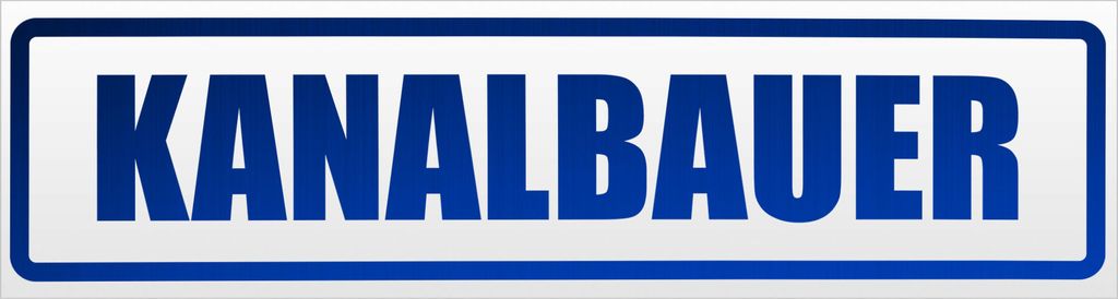 Kiwistar Kanalbauer Magnetschild Schild magnetisch - 45cm Blau - reflektierend - Magnetfolie für Auto PKW Kfz