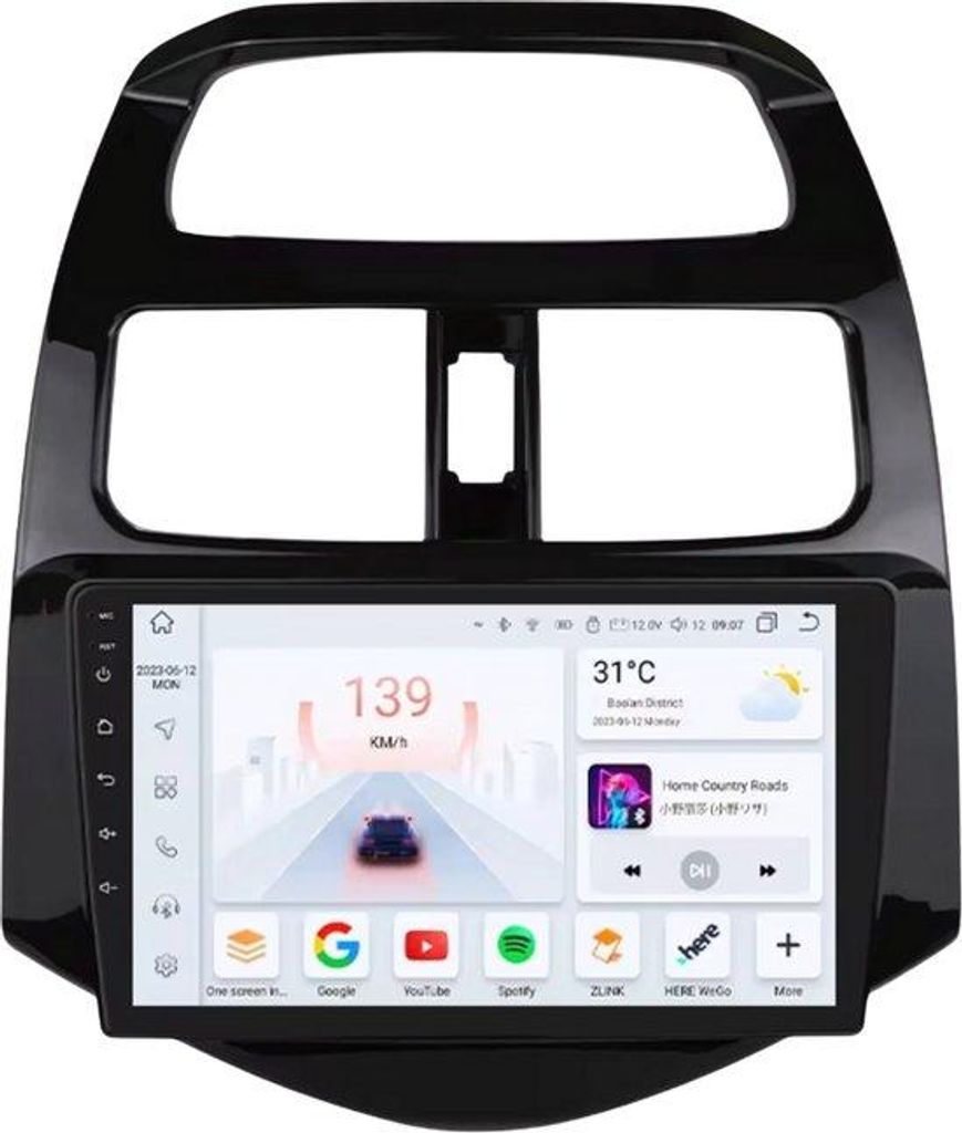 Autoradio mit Bluetooth und CarPlay für Chevrolet Spark/Beat/Matiz (2010–2014) – Kompatibel mit Apple und Android – Stereoanlage – Navigat...
