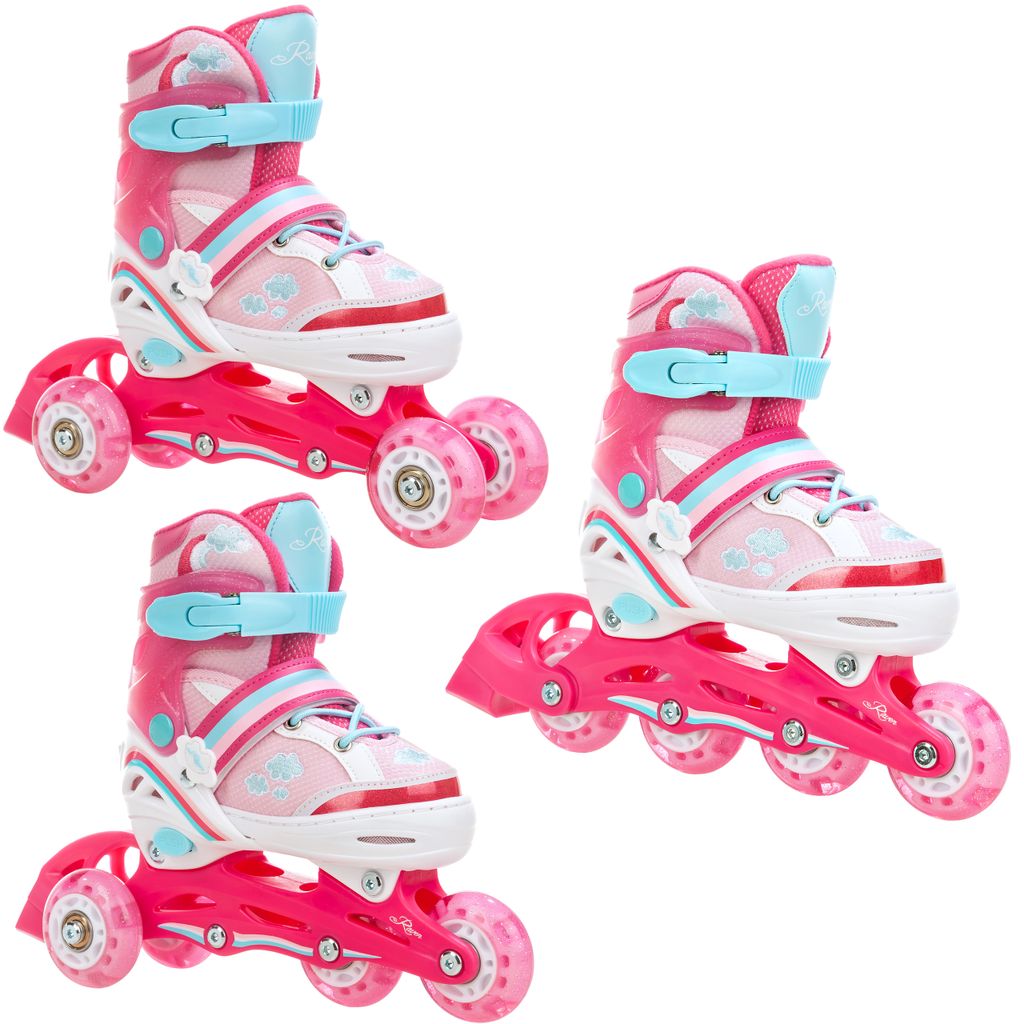 3in1 Inlineskates/Triskates/Rollschuhe Raven Zoya 30-33 verstellbar