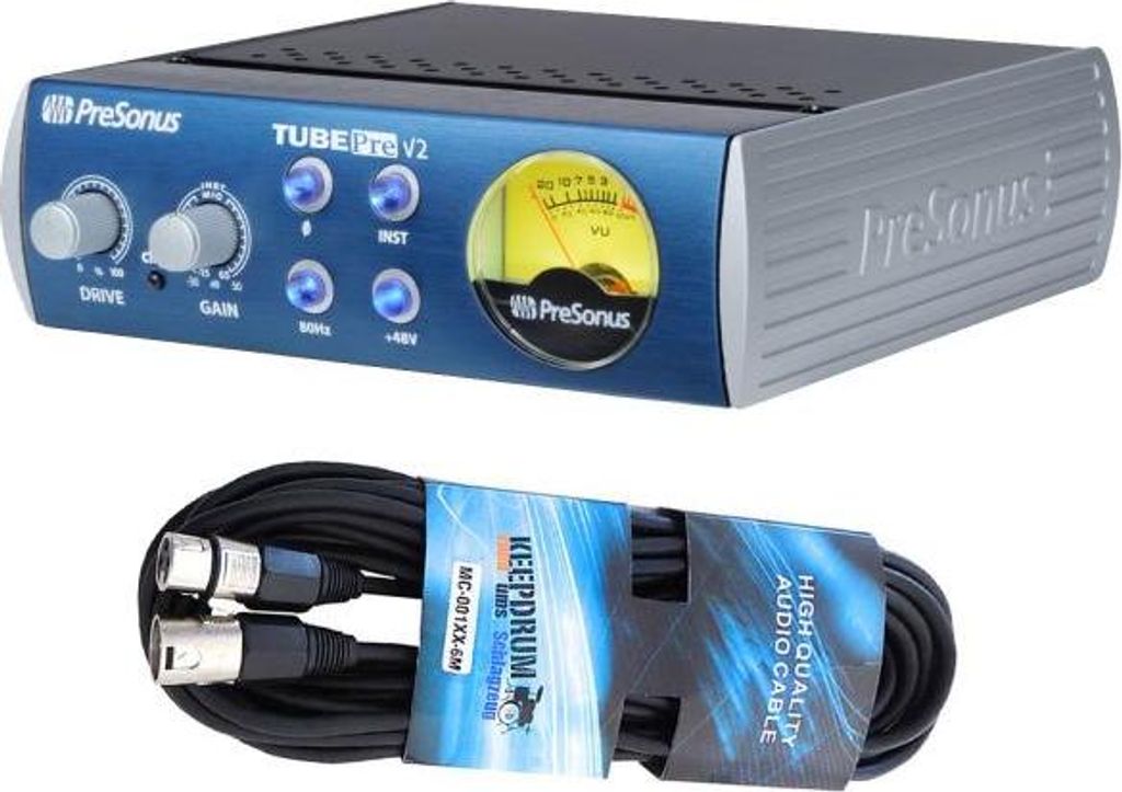 Presonus Röhren-Vorverstärker TubePre V2 mit Mikrofonkabel