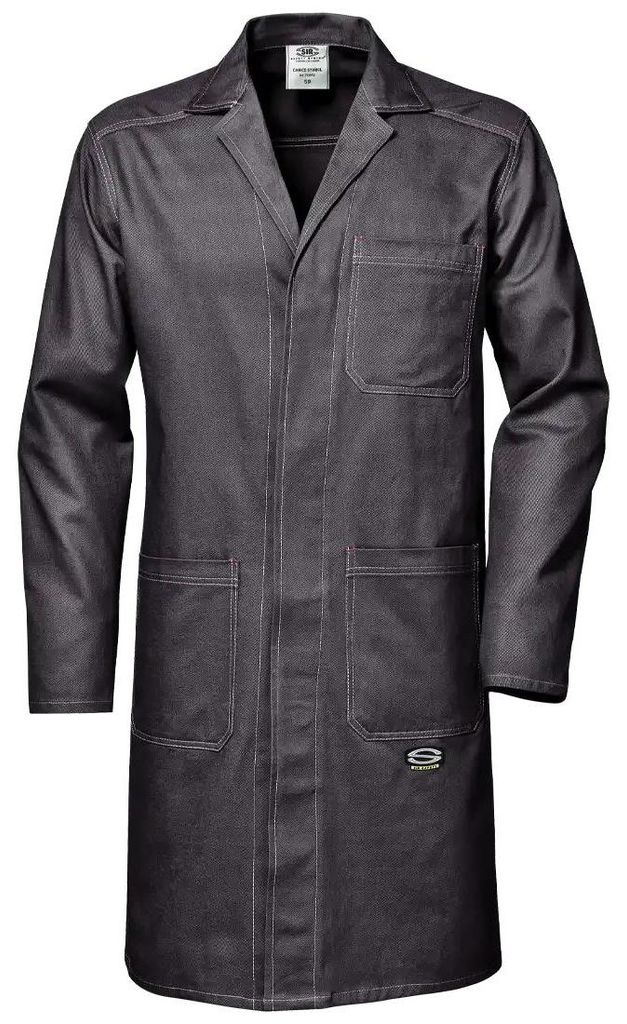 Sir Safety SYMBOL Arbeitsmantel knielang aus Baumwolle mit Dreifachnähten, M, Anthrazit