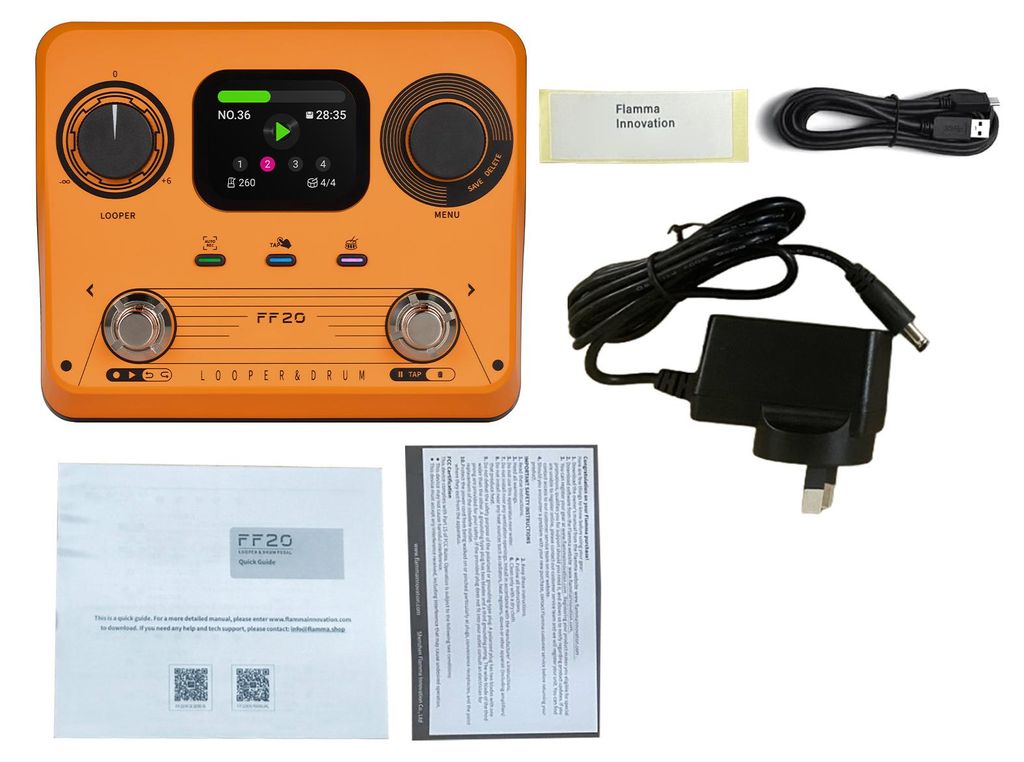 Drumcomputer-Looper mit Gitarreneffektpedal, Doppelpedalsteuerung, 5 Stunden Stereoaufnahme, 220 Rhythmusmuster, Time-Stretch-Technologie, E-Gitarr...