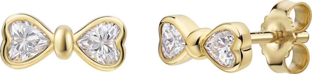 Celesta Gold Ohrstecker 375 Gelbgold Zirkonia 375/- Gold 0,4cm gelb Zirkonia weiß 371320929-2