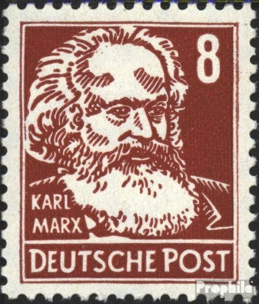 Briefmarken DDR 1952 Mi 329z a X II , Papierstruktur parallel postfrisch Persönlichkeiten