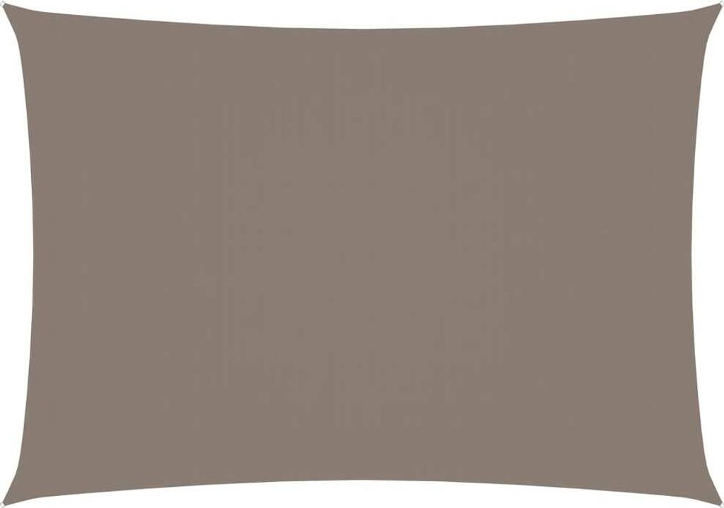 The Living Store Sonnensegel Oxford-Gewebe Rechteckig 4x5 m Taupe