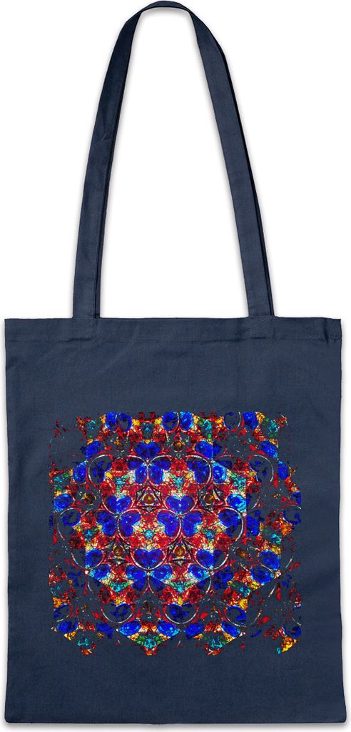Urban Backwoods Kaleidoscope Square II, Stofftasche, Farbe: Navy