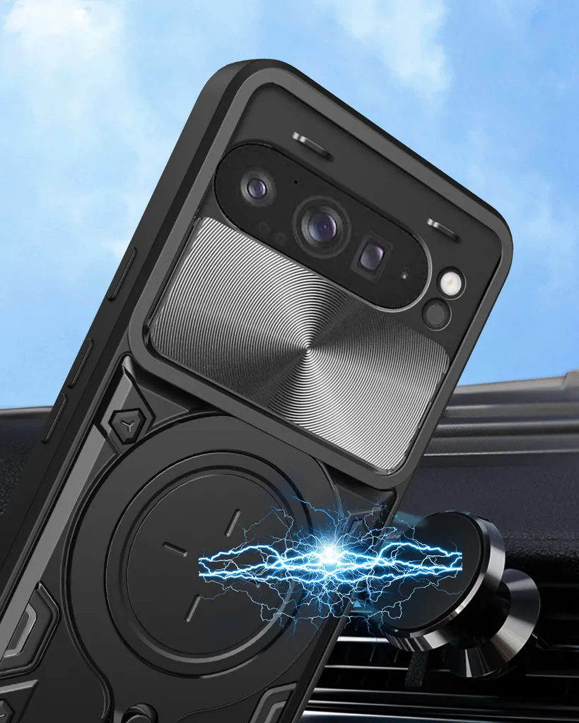 Cover Google Pixel 10 Pro XL con Ring Stand Argento per Outdoor - 4