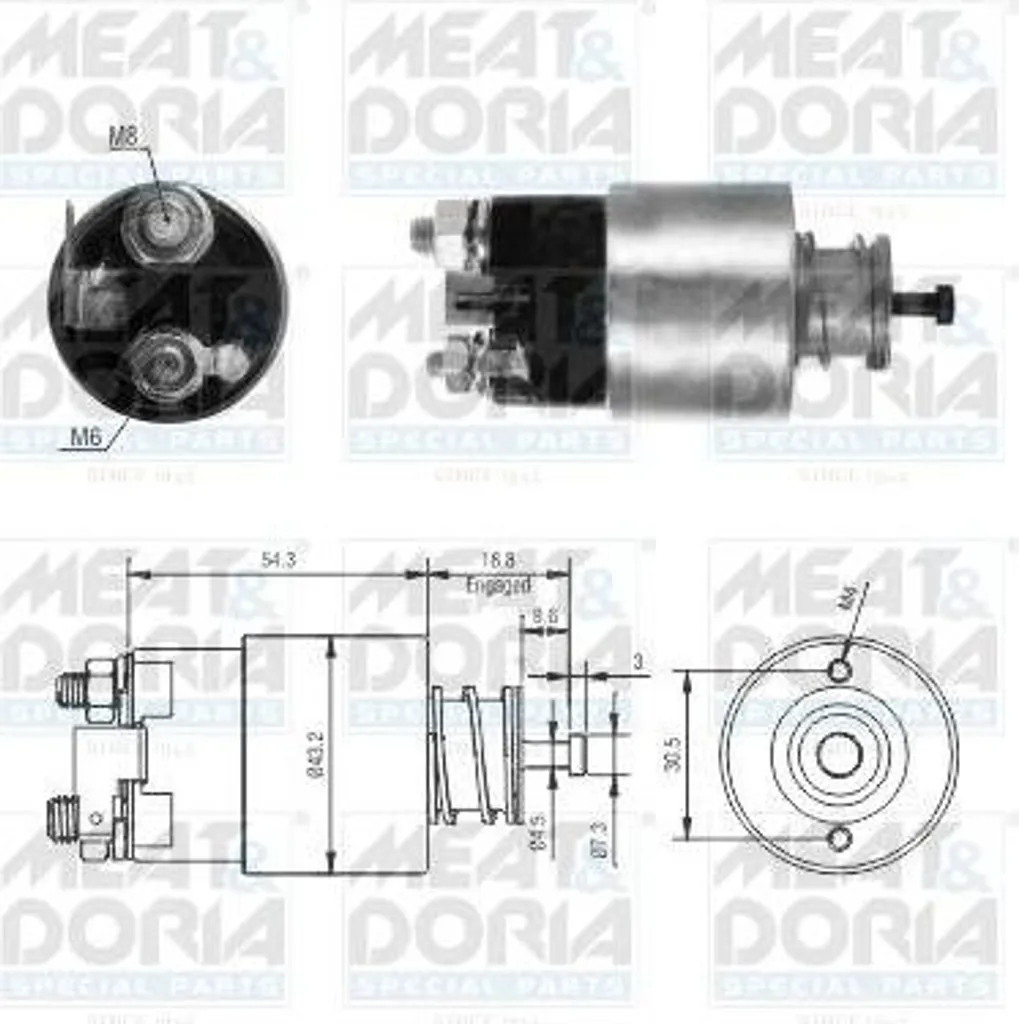 MEAT & DORIA 46317 Interruttore magnetico, motorino di avviamento OE 3612022810 compatibile con Rio, Matrix, Getz, Accent