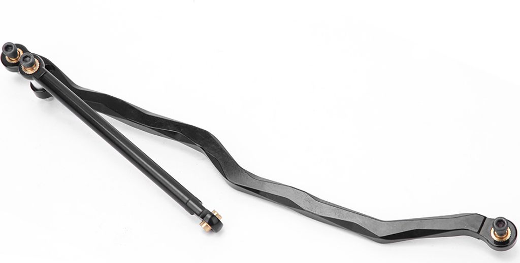 Aluminium Spurstange Lenkgestänge für AXIAL RR10 WRAITH 90018 1/10 RC Car, schwarz, Lenkstangen Upgrade Set