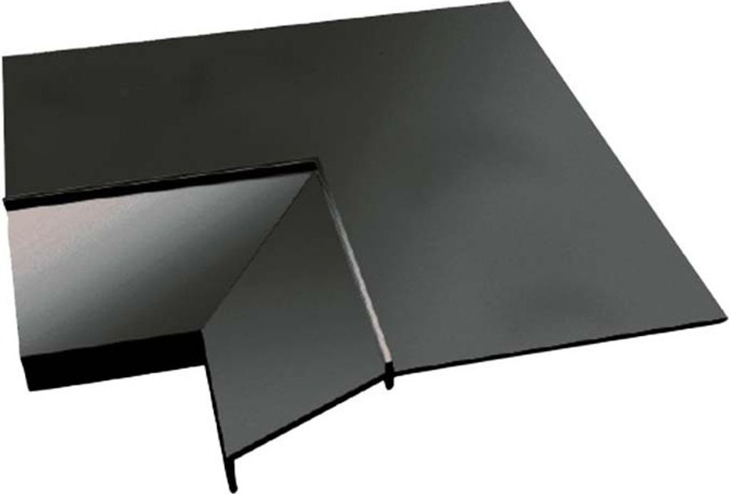 Renoplast Aluminium Traufprofil K10 Harzböden, Außenecke 90°, Graphit