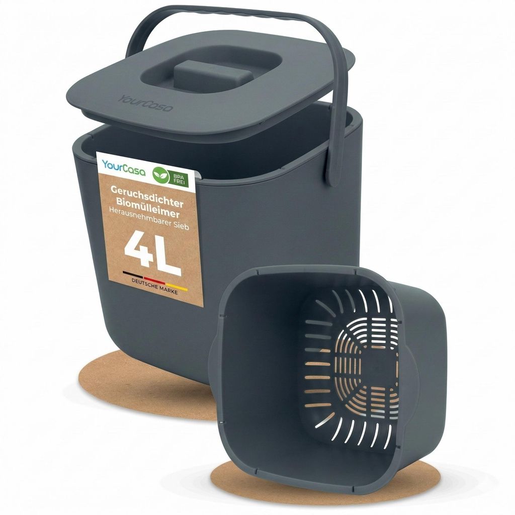 YourCasa Biomülleimer Küche 4L Komposteimer Küche für Produktbild 