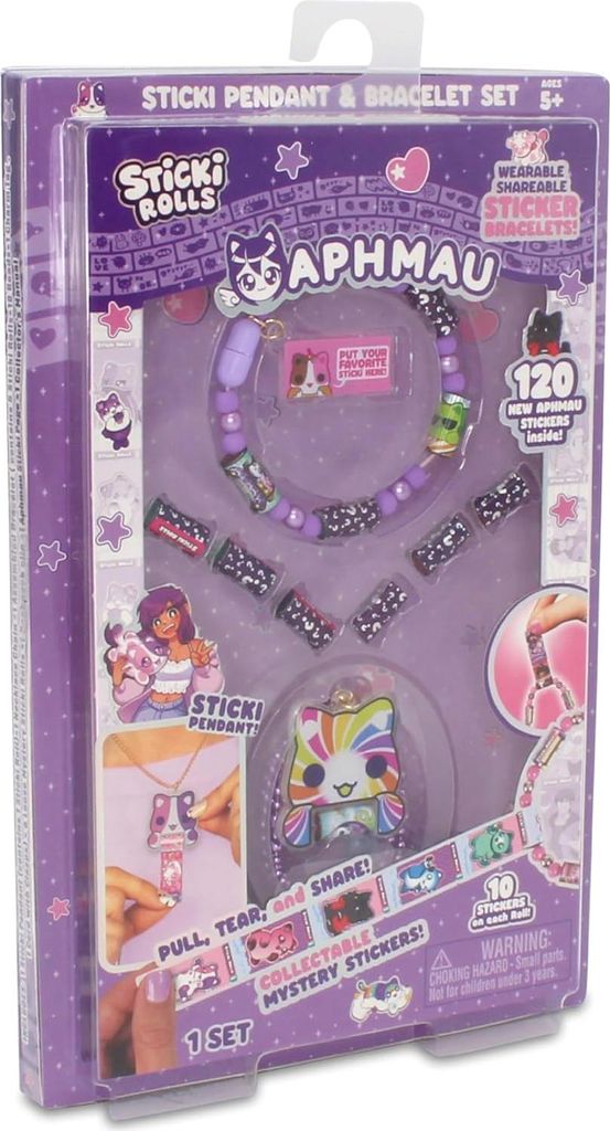 Sticki Rolls x Aphmau Anhänger & Armband Set Limitierte Produktbild 