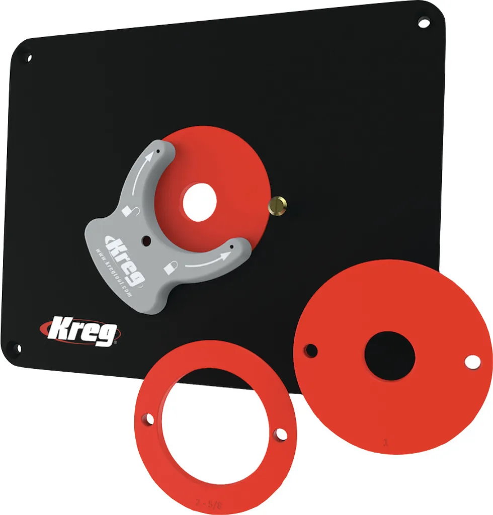 Plaque de défonceuse Kreg PRS4034 en phénolique avec anneaux Loc