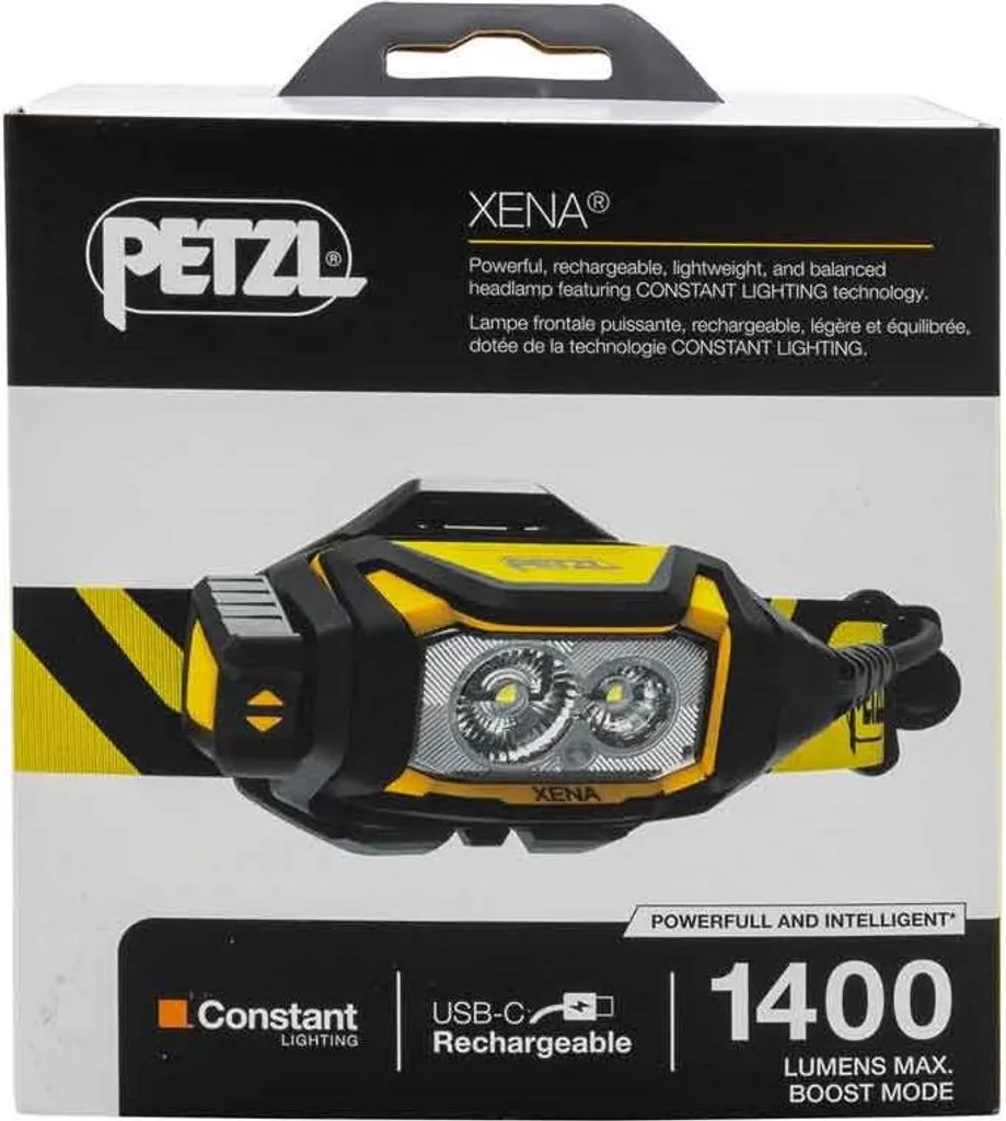 Petzl Xena Lampe Frontale E004BA00 Robuste avec Faisceau Large Orientable