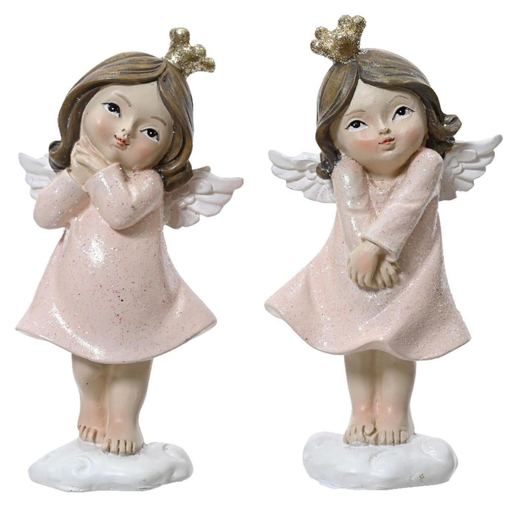 Decoris Statue Engel Polyresin rosa 10,5cm