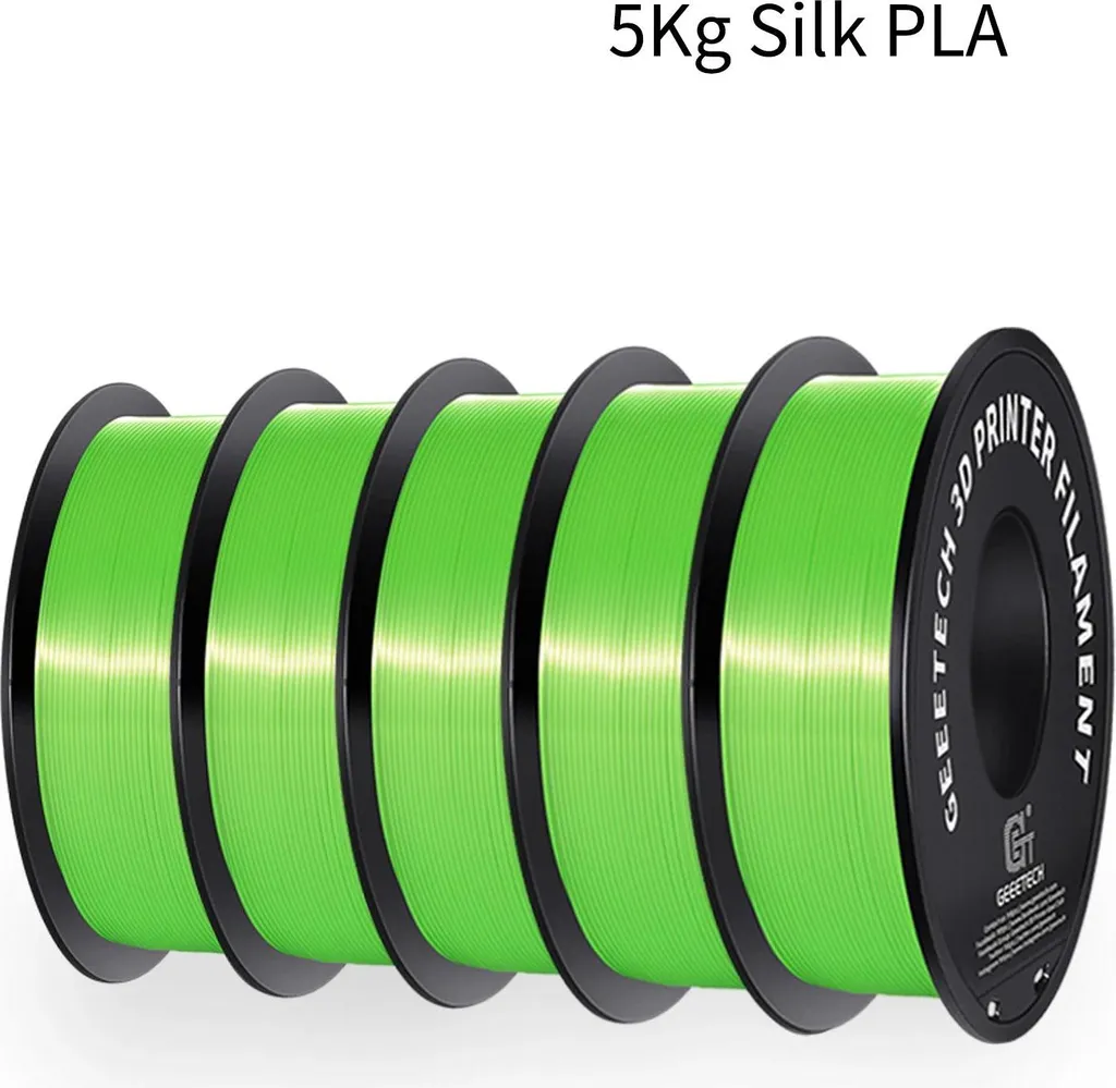 Consommable Impression 3D : Filament PLA Silk Vert 1,75 mm - Format 5 kg