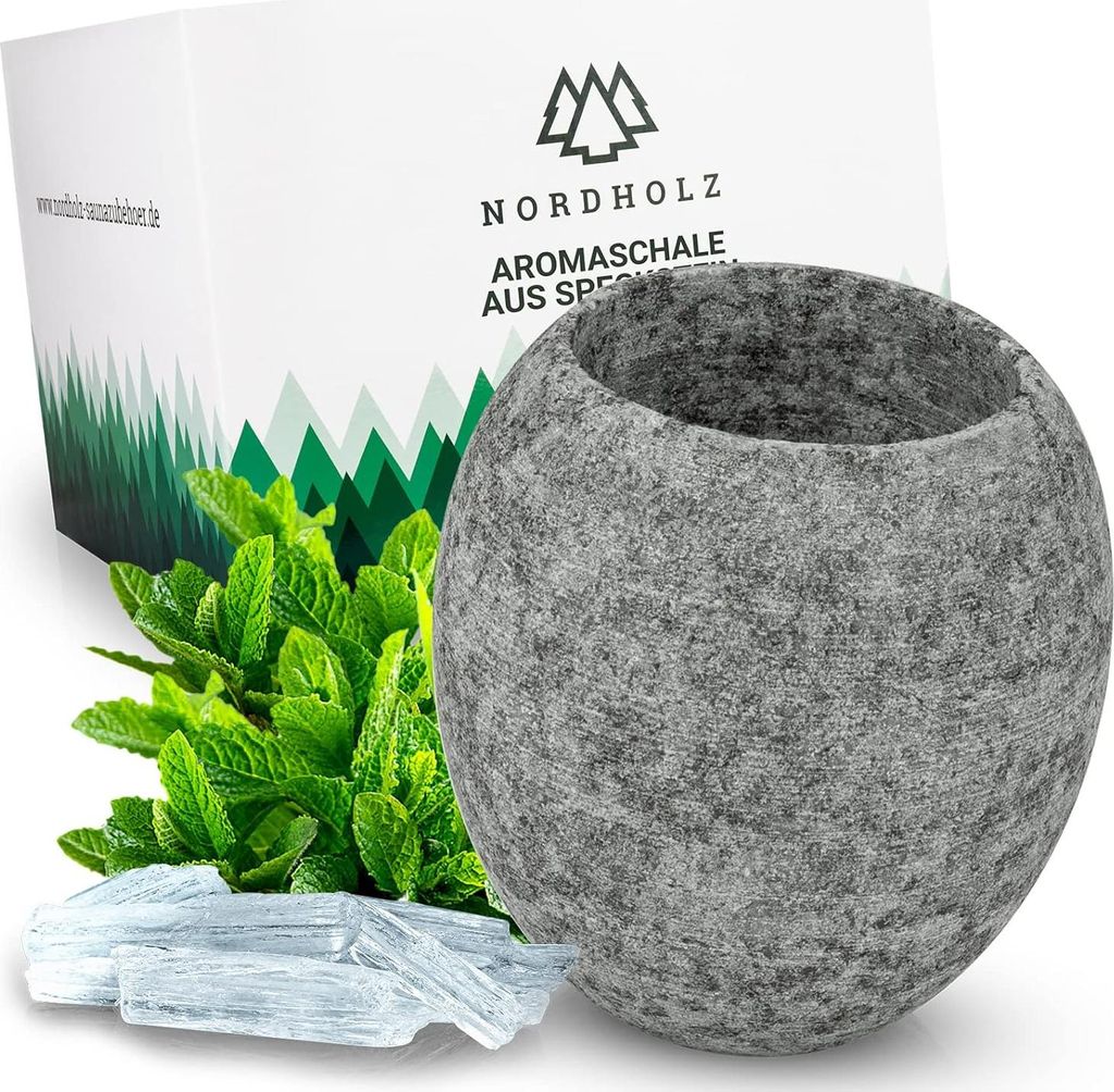 Aroma-Schale für die Sauna - intensive Duftnote mit Infusiestein - perfekte Sauna-Zubehör