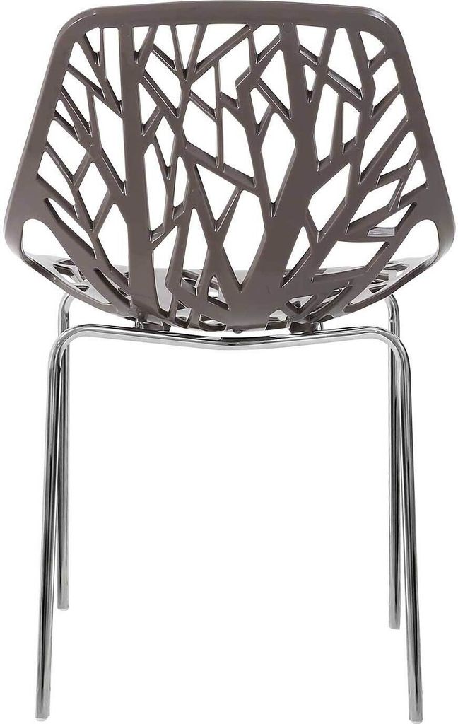 Makika Retro Stuhl Design-Stuhl - CALUNA 4er Set in Grau Produktbild 6