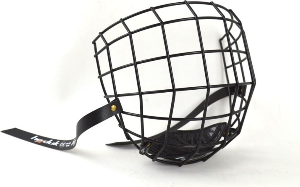Kinder Hockeygitter Uni weiß mit universellem Vollgesichtsschutz für Eishockey