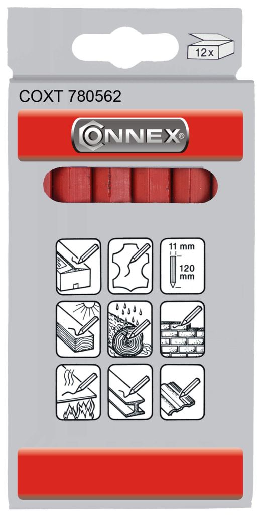Connex Signierkreide rot 12 Stück Produktbild 