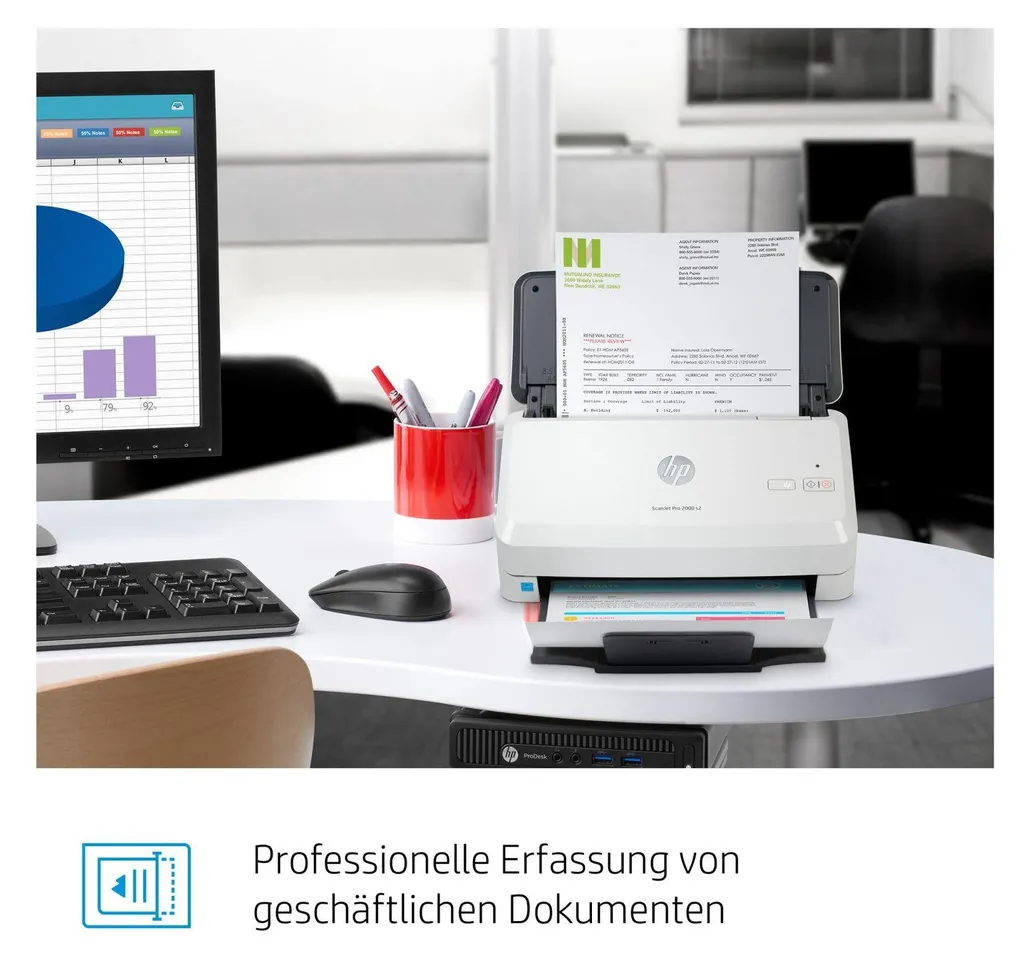 Scanner de documents HP ScanJet Pro 2000 s2 à défilement automatique - 22