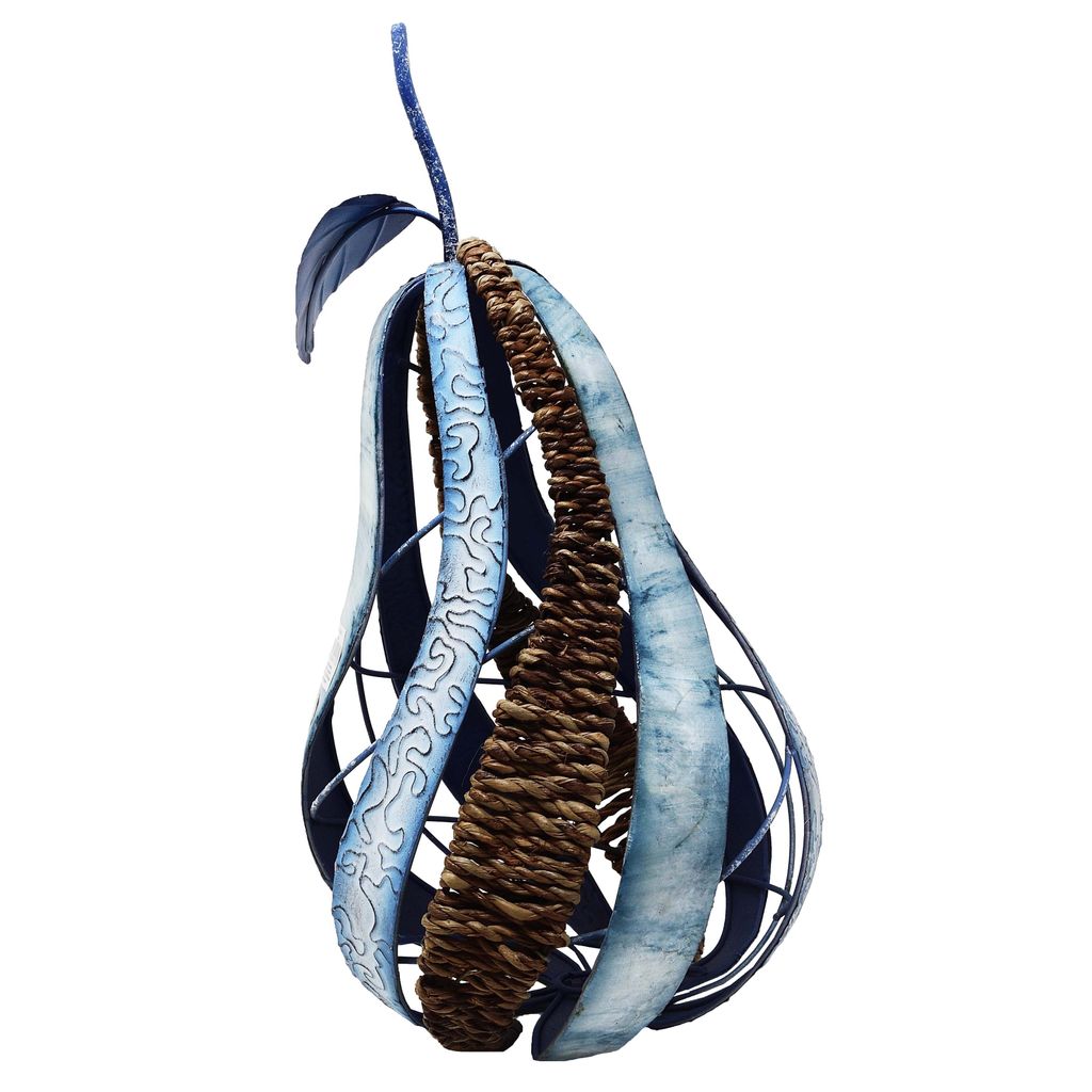 Dekofigur Birne - Dekoration Küche Obst Metallfigur Blech Figur