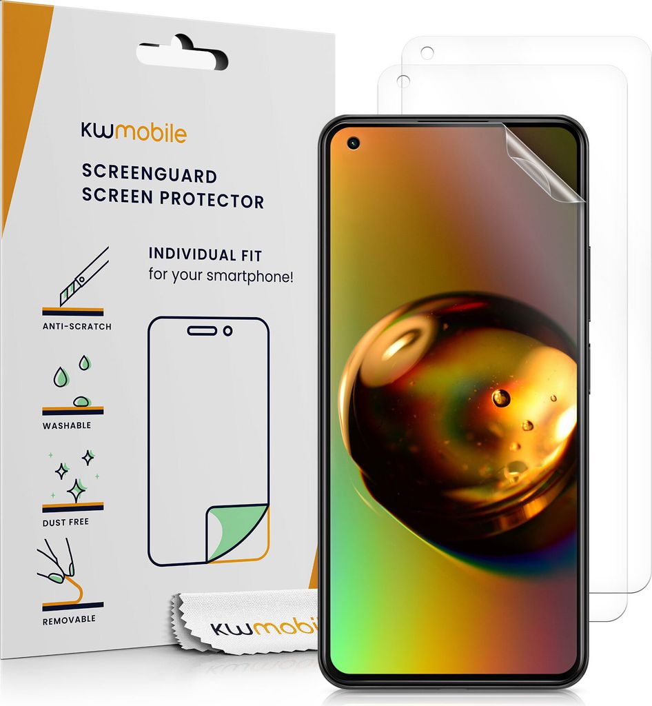 kwmobile 3x Displayschutzfolie kompatibel mit Xiaomi 11 Lite (5G) NE / Mi 11 Lite (5G) Folie - klare Schutzfolien Set in transparent