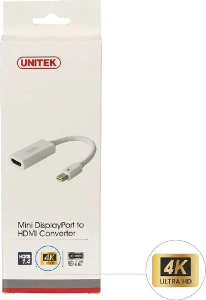 Convertitore Premium Mini DisplayPort a HDMI 4K - Unitek Y-6331 Bianco - 3