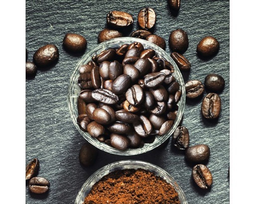 Glasbild Life & Coffee II 20x20 cm