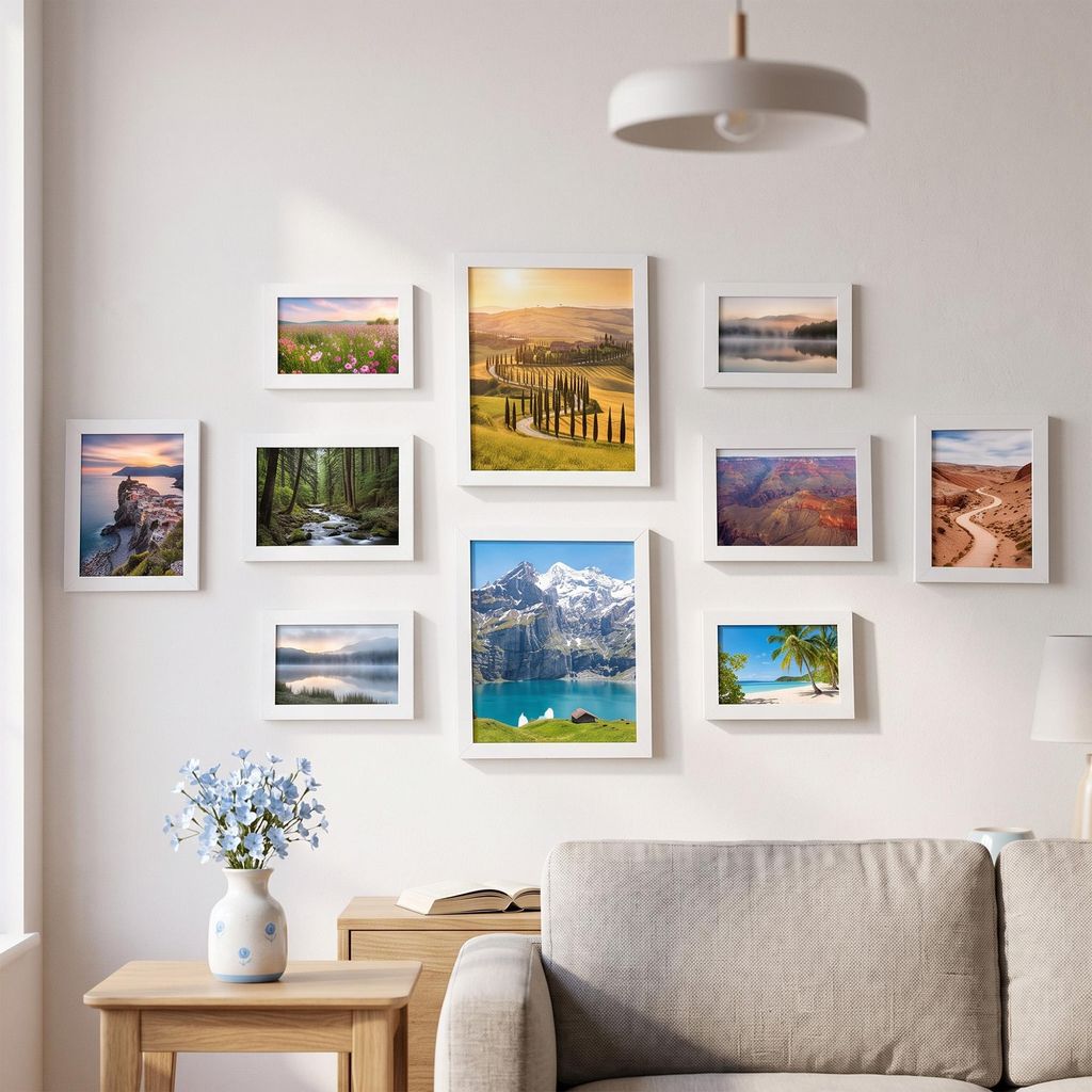 SONGMICS Bilderrahmen 10er Set, für 2 Fotos in 20 x 25 cm, Produktbild 