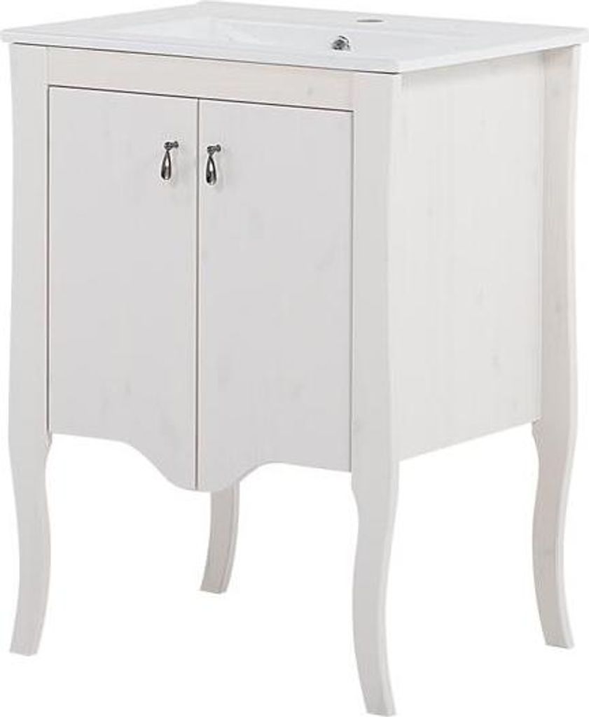 Badmöbel Antik Stil Becken Unterschrank Landhaus Badezimmer Neu 59cm Waschbecken